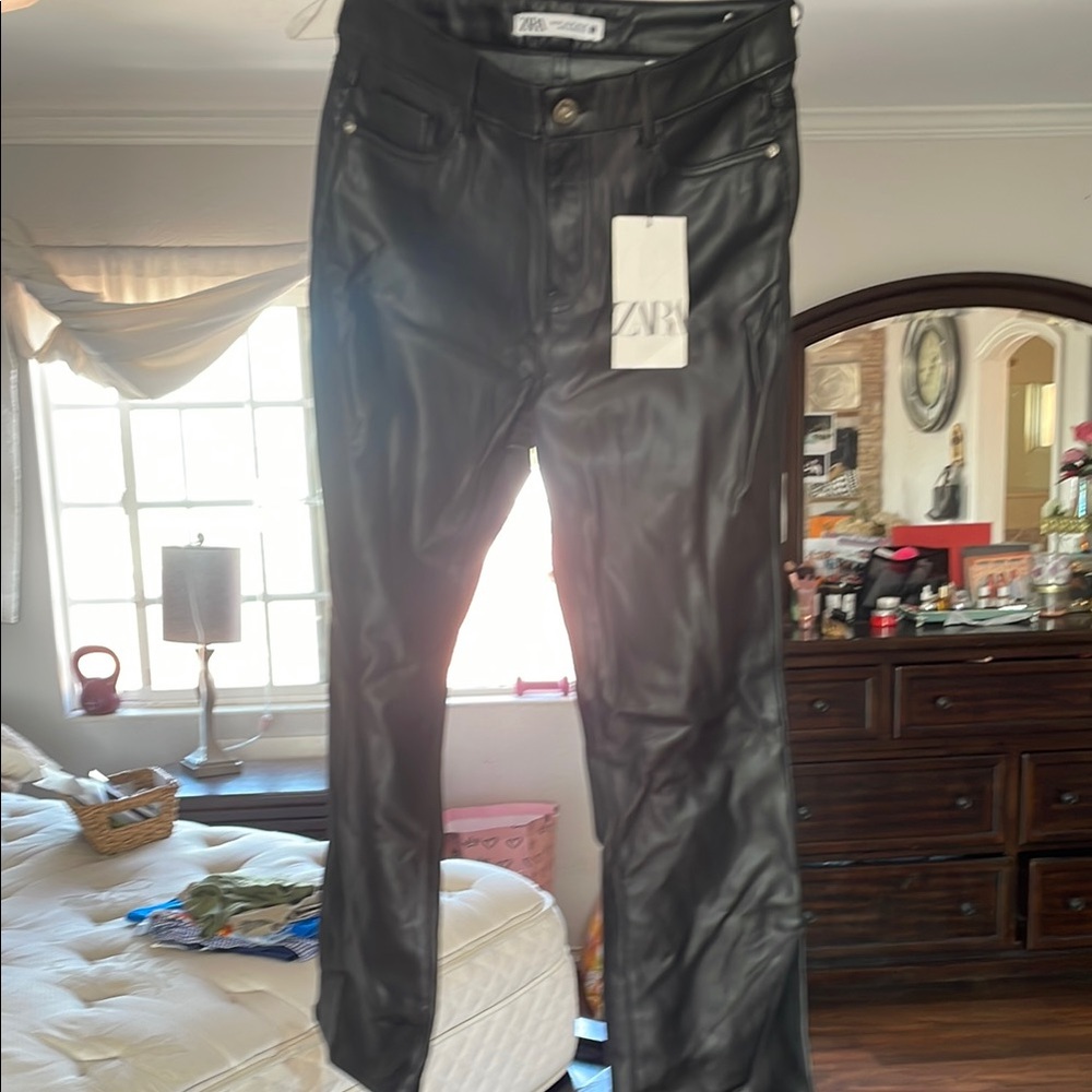 Zara Black Leather Outerwear